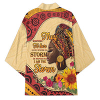 Black History Month Kimono African Woman Afro I Am The Storm - Wonder Print Shop