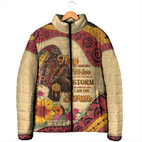 Black History Month Padded Jacket African Woman Afro I Am The Storm - Wonder Print Shop