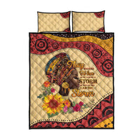Black History Month Quilt Bed Set African Woman Afro I Am The Storm - Wonder Print Shop