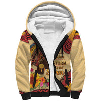 Black History Month Sherpa Hoodie African Woman Afro I Am The Storm - Wonder Print Shop