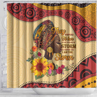 Black History Month Shower Curtain African Woman Afro I Am The Storm - Wonder Print Shop