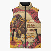 Black History Month Sleeveless Puffer Jacket African Woman Afro I Am The Storm - Wonder Print Shop