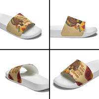 Black History Month Slide Sandals African Woman Afro I Am The Storm - Wonder Print Shop