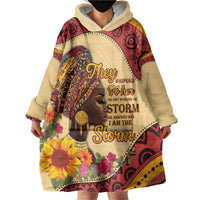 Black History Month Wearable Blanket Hoodie African Woman Afro I Am The Storm - Wonder Print Shop