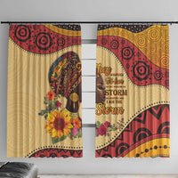 Black History Month Window Curtain African Woman Afro I Am The Storm - Wonder Print Shop