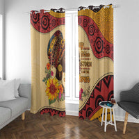 Black History Month Window Curtain African Woman Afro I Am The Storm - Wonder Print Shop