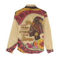 Black History Month Women Casual Shirt African Woman Afro I Am The Storm - Wonder Print Shop