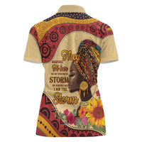 Black History Month Women Polo Shirt African Woman Afro I Am The Storm - Wonder Print Shop