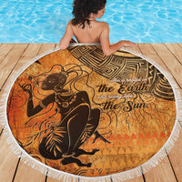 African Women Beach Blanket She Is Rooted In The Earth and Rising Like The Sun - Wonder Print Shop