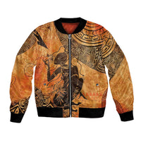 African Women Bomber Jacket She Is Rooted In The Earth and Rising Like The Sun - Wonder Print Shop