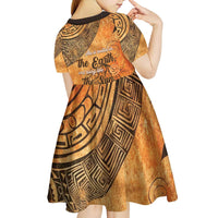 African Women Kid Short Sleeve Dress She Is Rooted In The Earth and Rising Like The Sun - Wonder Print Shop