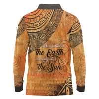 African Women Long Sleeve Polo Shirt She Is Rooted In The Earth and Rising Like The Sun - Wonder Print Shop