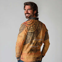African Women Long Sleeve Polo Shirt She Is Rooted In The Earth and Rising Like The Sun - Wonder Print Shop