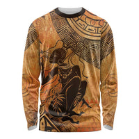 African Women Long Sleeve Shirt She Is Rooted In The Earth and Rising Like The Sun - Wonder Print Shop