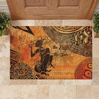 African Women Rubber Doormat She Is Rooted In The Earth and Rising Like The Sun - Wonder Print Shop