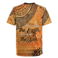 African Women Rugby Jersey She Is Rooted In The Earth and Rising Like The Sun - Wonder Print Shop