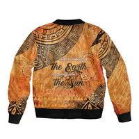 African Women Sleeve Zip Bomber Jacket She Is Rooted In The Earth and Rising Like The Sun - Wonder Print Shop