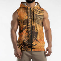 African Women Sleeveless Zip Hoodie She Is Rooted In The Earth and Rising Like The Sun - Wonder Print Shop