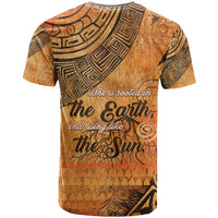 African Women T Shirt She Is Rooted In The Earth and Rising Like The Sun - Wonder Print Shop
