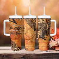 African Women Tumbler With Handle She Is Rooted In The Earth and Rising Like The Sun - Wonder Print Shop