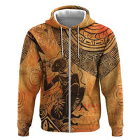 African Women Zip Hoodie She Is Rooted In The Earth and Rising Like The Sun - Wonder Print Shop