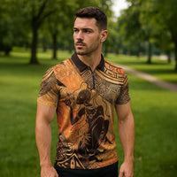 African Women Zipper Polo Shirt She Is Rooted In The Earth and Rising Like The Sun - Wonder Print Shop
