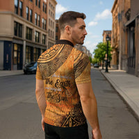 African Women Zipper Polo Shirt She Is Rooted In The Earth and Rising Like The Sun - Wonder Print Shop