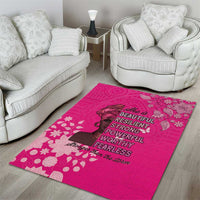 African Women Area Rug Black Beautiful Brave and Bressed - Pink Color - Wonder Print Shop