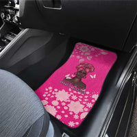 African Women Car Mats Black Beautiful Brave and Bressed - Pink Color - Wonder Print Shop