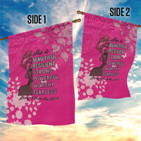 African Women Garden Flag Black Beautiful Brave and Bressed - Pink Color - Wonder Print Shop