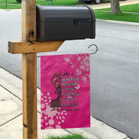 African Women Garden Flag Black Beautiful Brave and Bressed - Pink Color - Wonder Print Shop
