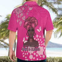 African Women Hawaiian Shirt Black Beautiful Brave and Bressed - Pink Color - Wonder Print Shop