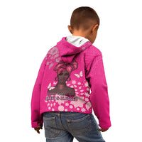 African Women Kid Hoodie Black Beautiful Brave and Bressed - Pink Color - Wonder Print Shop