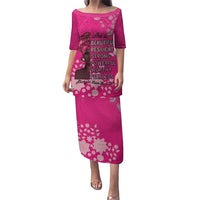 African Women Puletasi Black Beautiful Brave and Bressed - Pink Color - Wonder Print Shop