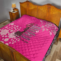 African Women Quilt Black Beautiful Brave and Bressed - Pink Color - Wonder Print Shop