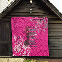 African Women Quilt Black Beautiful Brave and Bressed - Pink Color - Wonder Print Shop