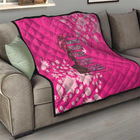 African Women Quilt Black Beautiful Brave and Bressed - Pink Color - Wonder Print Shop