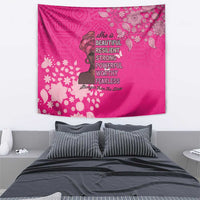 African Women Tapestry Black Beautiful Brave and Bressed - Pink Color - Wonder Print Shop