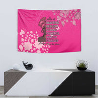 African Women Tapestry Black Beautiful Brave and Bressed - Pink Color - Wonder Print Shop