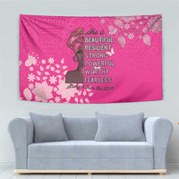 African Women Tapestry Black Beautiful Brave and Bressed - Pink Color - Wonder Print Shop