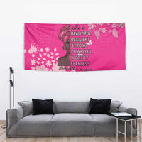 African Women Tapestry Black Beautiful Brave and Bressed - Pink Color - Wonder Print Shop
