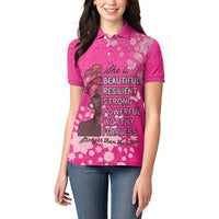 African Women Women Polo Shirt Black Beautiful Brave and Bressed - Pink Color - Wonder Print Shop