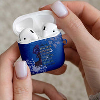 African Women AirPods Case Black Beautiful Brave and Bressed - Blue Color - Wonder Print Shop