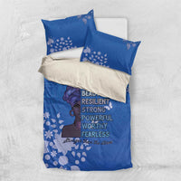 African Women Bedding Set Black Beautiful Brave and Bressed - Blue Color - Wonder Print Shop