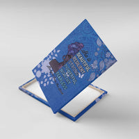 African Women Canvas Wall Art Black Beautiful Brave and Bressed - Blue Color - Wonder Print Shop