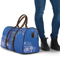 African Women Travel Bag Black Beautiful Brave and Bressed - Blue Color - Wonder Print Shop
