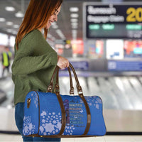 African Women Travel Bag Black Beautiful Brave and Bressed - Blue Color - Wonder Print Shop