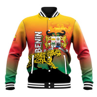 Personalized Benin National Day Baseball Jacket Leopard With Coat Of Arms - Wonder Print Shop