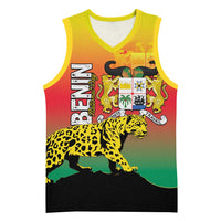 Personalized Benin National Day Basketball Jersey Leopard With Coat Of Arms - Wonder Print Shop