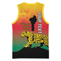 Personalized Benin National Day Basketball Jersey Leopard With Coat Of Arms - Wonder Print Shop